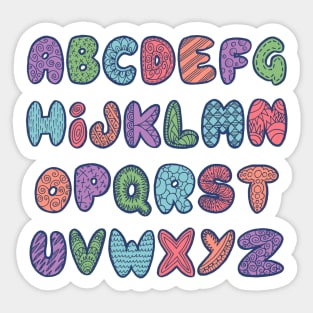 Pastel Alphabet Sticker